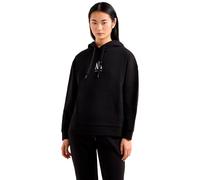 Armani Exchange Women's, Icon project, embroidered logo, hooded Hooded Sweatshirt, Black, L