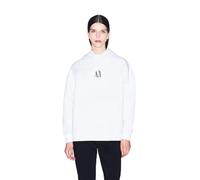 Armani Exchange Women's, Icon project, embroidered logo, hooded Hooded Sweatshirt, Optic white, M