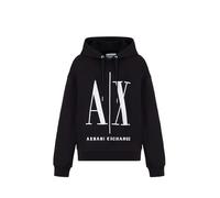 Armani Exchange Women's Icon Project Hooded Sweatshirt, Black, Medium