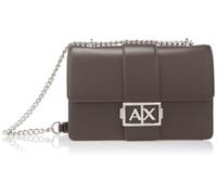 Armani Exchange Women's Jodie, Metal Silver Logo, Chain Strap Messenger Bag, Dusk Shade