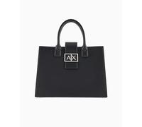 Armani Exchange Women's Jodie, Sustainable, Logo Plate Closure Medium Tote