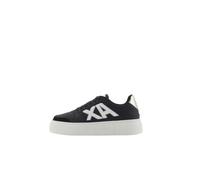 Armani Exchange Women's Kurt, Colour Contrast, Chunky Sole Sneaker, Black Pale, 3.5 UK