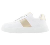 Armani Exchange Women's Kurt Logo Laces, Side Colour Band Trainers, Op White Pale, 2/2.5 UK
