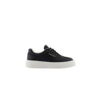 Armani Exchange Women's Kurt Low Cut Platform Sole Trainers, Black, 2/2.5 UK