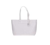 Armani Exchange Women's Liz, Essential, Logo Squared Charm Shopping Bag, Off White