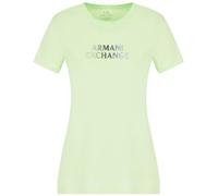 Armani Exchange Women's Ombre Metallic Logo Cotton Jersey T-Shirt Agave, S, Agave, S