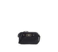 Armani Exchange Women's Polly, Gold Logo Plate, Shoulder Strap, Zip Closure Messenger Bag, Black