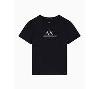 Armani Exchange Women's Regular Boxy Chest Logo Tee T-Shirt, Black, L