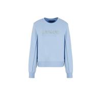 Armani Exchange Women's Rhinestone Logo Crewneck Pullover Sweatshirt Blue River, S