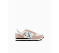 Armani Exchange Women's Rio Side Logo Trainers, Off White + Mirrage, 35 EU, Off White Mirage, 2/2.5 UK