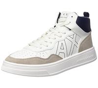 Armani Exchange Women's Seattle Mid with Contrast Stitched Logo Sneaker, S030, 10 UK
