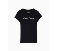 Armani Exchange Women's Short Sleeve Big Signed Logo T-Shirt, Black, M, Black/Gold, M