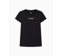 Armani Exchange Women's Short Sleeve Milano New York Front Logo T-Shirt, Black, M, Black, M