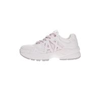 Armani Exchange Women's Speed Low Cut, Mesh Detail, Big Side Logo Trainers, White+Pale, 37.5 EU, White Pale, 4.5 UK