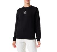 Armani Exchange Women's Square Logo, Round Neck Sweatshirt, Black, XS