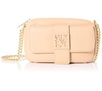 Armani Exchange Women's Susy Soft, Sustainable, Logo Tone on One Camera Case, Candied Ginger