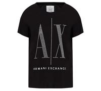 Armani Exchange Women's T-shirt T Shirt, Black Studs, XXL UK