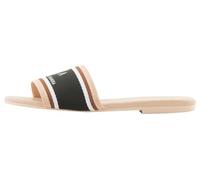 Armani Exchange Women's Thin, Big Printed Logo, Coloured Lines Slide Sandal, Rose, 35.5 EU, Rose, 3.5 UK