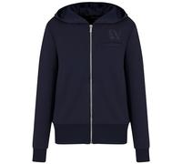 Armani Exchange Women's Tone Logo Patch, Zipped Sweatshirt, Blueberry, S