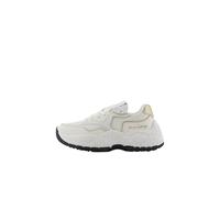 Armani Exchange Women's Vedder Sneaker, Off White Pale Gold, 2.5 UK