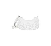 Armani Exchange Women's Wave Small hobo Bag, White, One Size