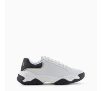 Armani Exchange Women's Wonder, Chunky Sole, Gold Details Sneaker, Op White Black, 3.5 UK