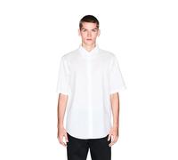 Armani Exchange Men's Short-Sleeve Plain Shirt M White