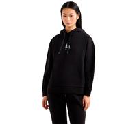 Armani Exchange Women's, Icon project, embroidered logo, hooded Hooded Sweatshirt, Black, M