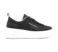 Armani Exchange Technical Fabric Platform Shoes Pure Black Women - 38
