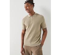 Armani Exchange Men's Knitted Polo Shirt M Beige