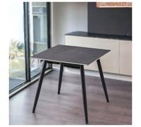 (Armani Grey) 80cm Modern 4 Seater Ceramic Square Shape Top Kitchen & Dining Room Table