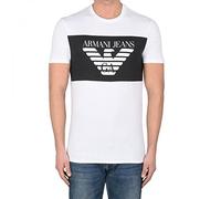 Armani Jeans Men's 3Y6T246J00Z T-Shirt, White (Nero), L