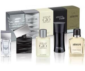 ARMANI MINISET MENS EAU POUR HOMME, ATTITUDE,ADG, DIAMIONDS,CODE 5ML EACH
