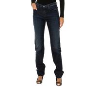 Armani Womens Long worn effect denim pants 6X5J85-5D0DZ woman - Blue Cotton - Size 24 (Waist)