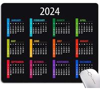 Armanza 2024 Calendar Mouse Pad, Mouse Pad, Cute Square Waterproof Mouse Mat Non-Slip Rubber Base Computer Mousepad for Office Laptop