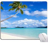 Armanza Mouse Pad, Beach Design Mouse Pad, Washable Square Cloth Mousepad for Office Laptop, Non-Slip Rubber Computer Mouse Pads for Wireless Mouse, Cute Mouse Pads for Desk