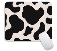 Armanza Square Mouse Pad Black Cow Print,Personalized Premium-Textured Custom Mouse Mat Design,Washable Mousepad Cloth,Non-Slip Rubber Base Computer Mouse Pads for Wireless Mouse