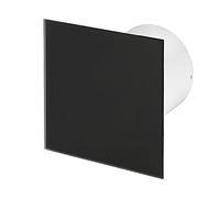 Armar Trading LTD 125mm Bathroom Extractor Fan with Smoke Check Valve, Modern Kitchen Aerator with Front Panel, Black