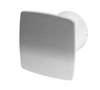 Armar Trading LTD Bathroom Extractor Fan 125mm / 5" with Non Return Valve/Backdraft Shutter Kitchen Ventilator with Modern Front Panel (125mm Silent Fan with Timer, Stainless Steel/PNI)