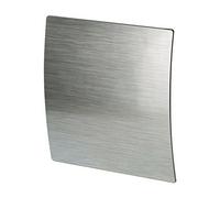 Armar Trading LTD Extractor Fan Front Panel Silver Brushed | with Fitting Frame and Flange, Ventilation, Duct Cover, Fly Screen & Anti-Insect Mesh