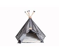 Armarkat Cat Bed Model C56HBS/SH, Teepee Style with Stripped Pattern, Gray 35 x 35 x 29