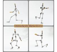 Armature Kit - DIY Metal Puppet Figure Skeleton, Easy to Assemble, Animated Character Design, for Stop Motion Animation