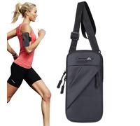 Armband Cell Phone Holder | Gym Smartphone Bag Case | Waterproof Phone Arm Bands with Shoulder Strap for Workout Exercise Jogging Walking Hiking Sports Men Women