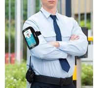 Armband Clip 2 Pack, Adjustable Elastic ID Armband with PVC Waterproof Design for Office Business Campus and Outdoor Use, Holds ID Credit Cards Photos up to 7.5