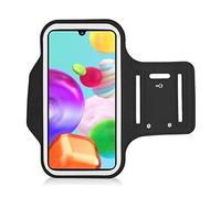 Armband For Samsung Galaxy A40 A20E A10E A01 A3 2017 - Running Exercise Gym Sportband Sweat Proof Case Slots Key Holder (Black)