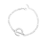 Armband Für Statische Elektrizität Personalisiertes Anfangsarmband, versilbertes -Stahl-Buchstabenarmband, zierliches -Stahlarmband, zarte Scheibe, Namensarmband für Frauen und Mädchen Watch Armband