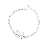 Armband Für Statische Elektrizität Personalisiertes Anfangsarmband, versilbertes -Stahl-Buchstabenarmband, zierliches -Stahlarmband, zarte Scheibe, Namensarmband für Frauen und Mädchen Watch Armband