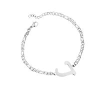 Armband Für Statische Elektrizität Personalisiertes Anfangsarmband, versilbertes -Stahl-Buchstabenarmband, zierliches -Stahlarmband, zarte Scheibe, Namensarmband für Frauen und Mädchen Watch Armband