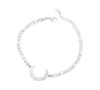 Armband Für Statische Elektrizität Personalisiertes Anfangsarmband, versilbertes -Stahl-Buchstabenarmband, zierliches -Stahlarmband, zarte Scheibe, Namensarmband für Frauen und Mädchen Watch Armband