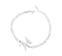Armband Für Statische Elektrizität Personalisiertes Anfangsarmband, versilbertes -Stahl-Buchstabenarmband, zierliches -Stahlarmband, zarte Scheibe, Namensarmband für Frauen und Mädchen Watch Armband